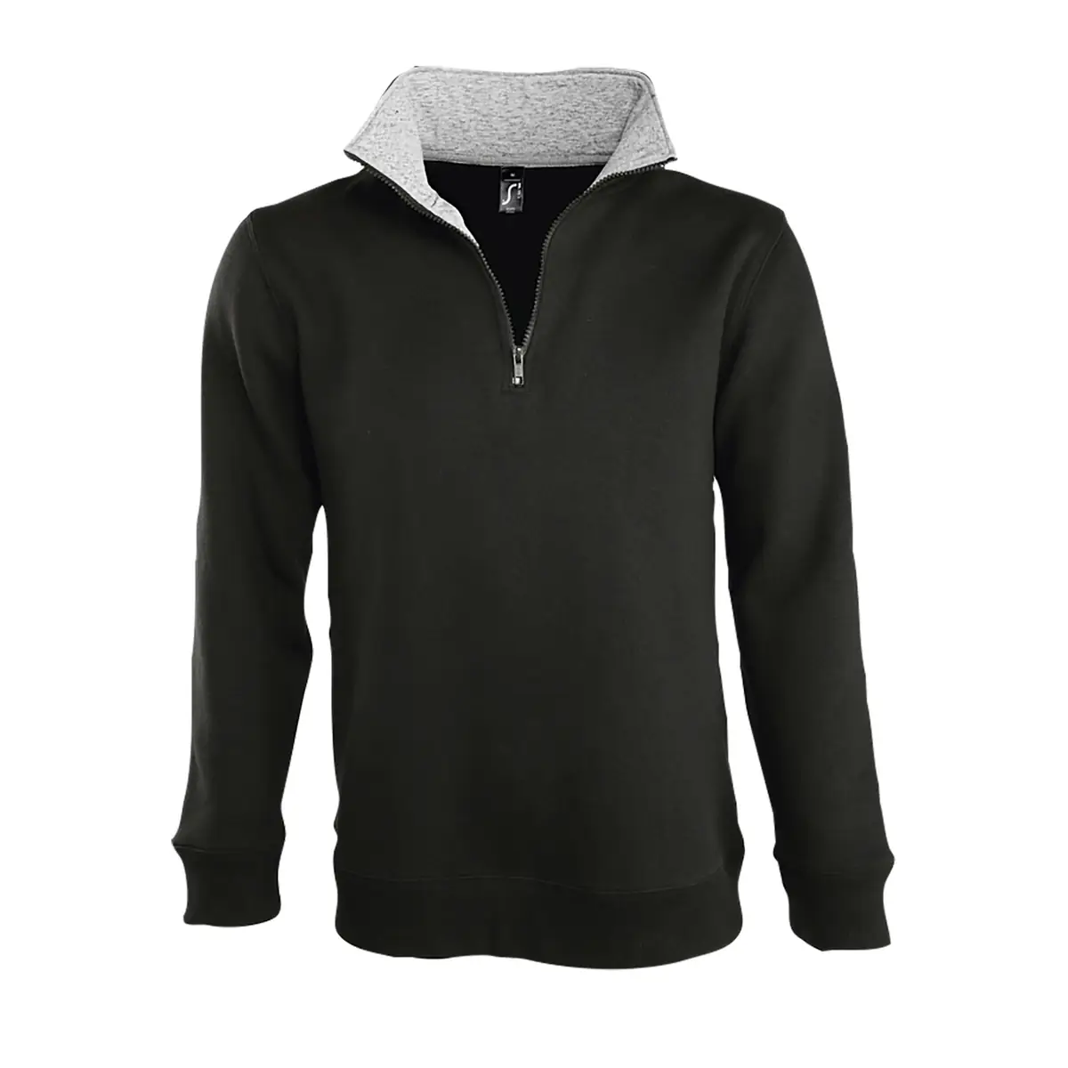 Sudadera cuello cremallera SOL’S SCOTT 47300 2 Sudadera cuello cremallera SOL’S SCOTT 47300 en Negro, frontal sin persona.