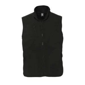 Chaleco polar unisex SOL’S NORWAY 51000 en Negro, frontal sin persona.