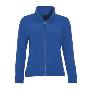 Chaqueta polar mujer SOL’S NORTH WOMEN 54500 en Azul royal, frontal sin persona.