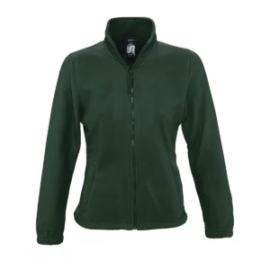 Chaqueta polar mujer SOL’S NORTH WOMEN 54500 en Verde pino, frontal sin persona.