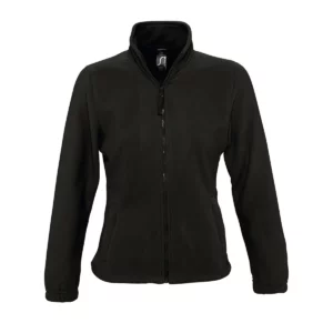 Chaqueta polar mujer SOL’S NORTH WOMEN 54500 en Negro, frontal sin persona.
