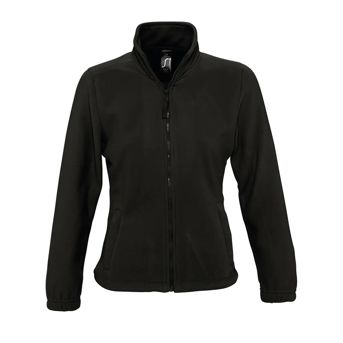 Chaqueta polar mujer SOL’S NORTH WOMEN 54500 8 Chaqueta polar mujer SOL’S NORTH WOMEN 54500 en Negro, frontal sin persona.