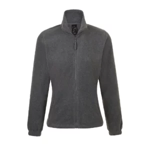 Chaqueta polar mujer SOL’S NORTH WOMEN 54500 en Gris mezcla, frontal sin persona.