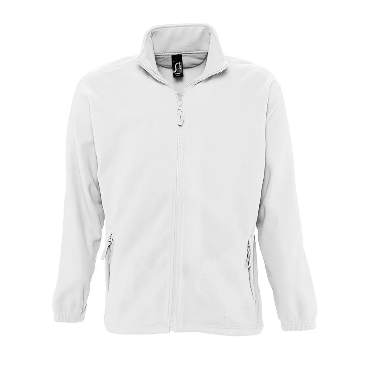 Chaqueta polar hombre SOL’S NORTH 55000 18 Chaqueta polar hombre SOL’S NORTH 55000 en Blanco, frontal sin persona.