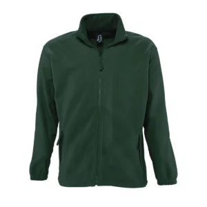 Chaqueta polar hombre SOL’S NORTH 55000 en Verde pino, frontal sin persona.