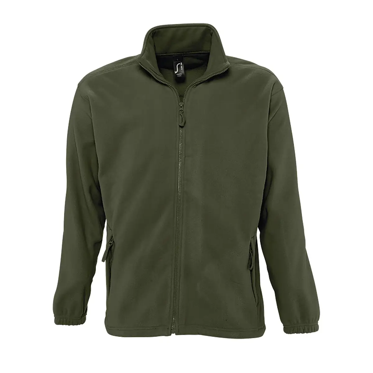 Chaqueta polar hombre SOL’S NORTH 55000 4 Chaqueta polar hombre SOL’S NORTH 55000 en Army, frontal sin persona.