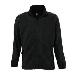 Chaqueta polar hombre SOL’S NORTH 55000 en Negro, frontal sin persona.