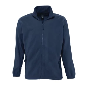 Chaqueta polar hombre SOL’S NORTH 55000 en Azul marino, frontal sin persona.