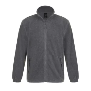 Chaqueta polar hombre SOL’S NORTH 55000 en Gris mezcla, frontal sin persona.