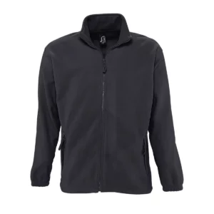Chaqueta polar hombre SOL’S NORTH 55000 en Antracita, frontal sin persona.