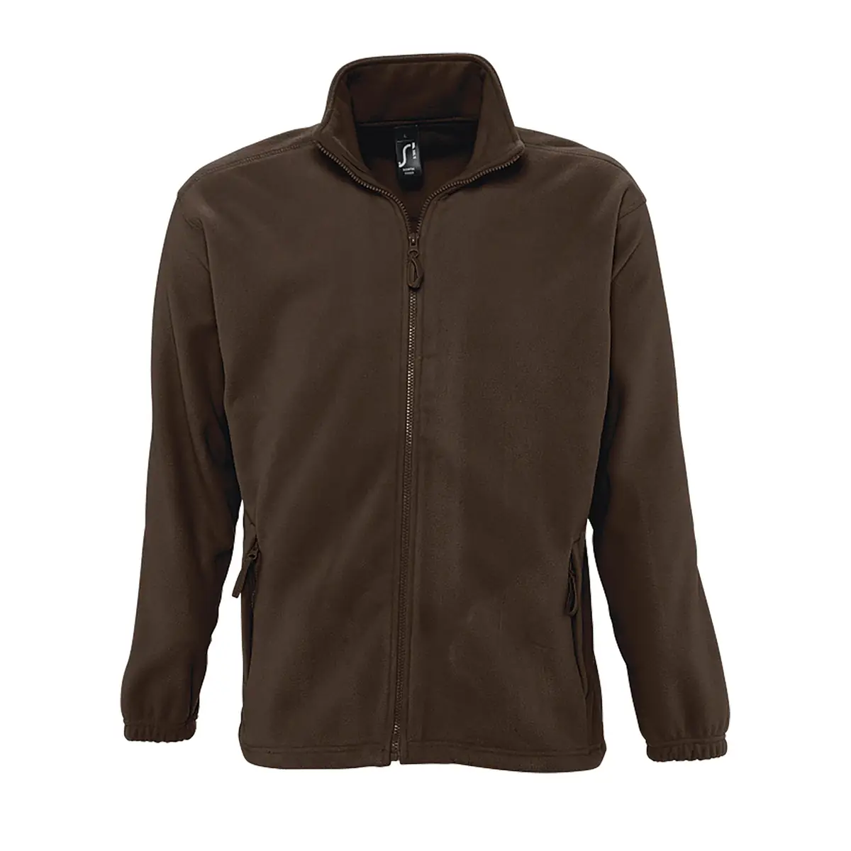 Chaqueta polar hombre SOL’S NORTH 55000 6 Chaqueta polar hombre SOL’S NORTH 55000 en Chocolate oscuro, frontal sin persona.