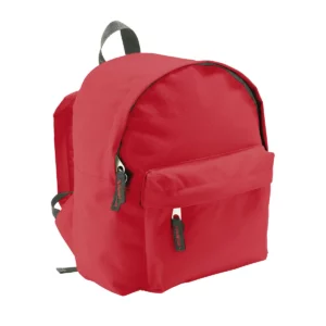 Mochila infantil SOL’S RIDER KIDS 70101 en Rojo, vista de tres cuartos.