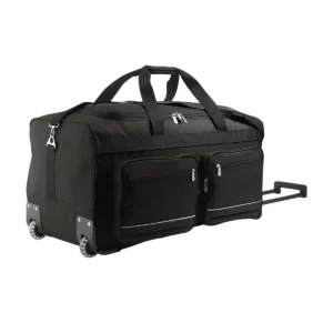 Bolsa de viaje con ruedas SOL’S VOYAGER 71000 en Negro, vista de tres cuartos.