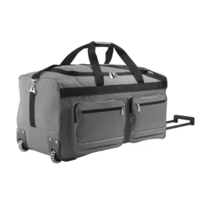 Bolsa de viaje con ruedas SOL’S VOYAGER 71000 en Grafito, vista de tres cuartos.