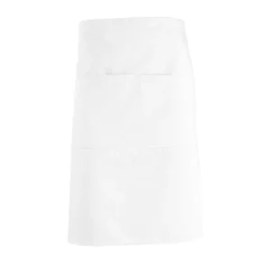 Delantal medio unisex SOL’S GREENWICH 88020 en Blanco, frontal sin persona.