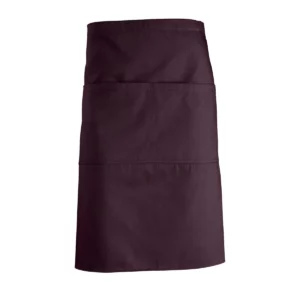Delantal medio unisex SOL’S GREENWICH 88020 en Burdeos, frontal sin persona.