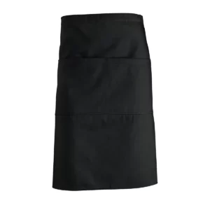 Delantal medio unisex SOL’S GREENWICH 88020 en Negro, frontal sin persona.