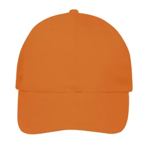 Gorra unisex SOL’S BUFFALO 88100 en Naranja, frontal sin persona.