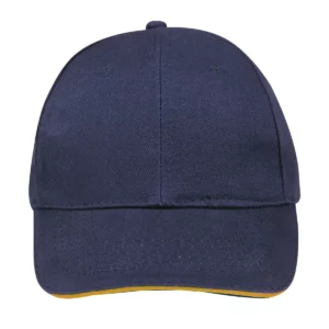 Gorra unisex SOL’S BUFFALO 88100 en French marino/Naranja flúor, frontal sin persona.
