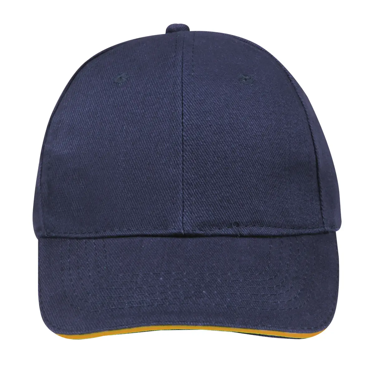 Gorra unisex SOL’S BUFFALO 88100 26 Gorra unisex SOL’S BUFFALO 88100 en French marino/Naranja flúor, frontal sin persona.