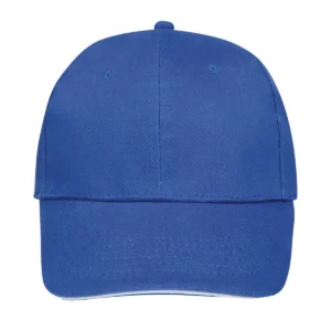 Gorra unisex SOL’S BUFFALO 88100 en Azul royal/Blanco, frontal sin persona.