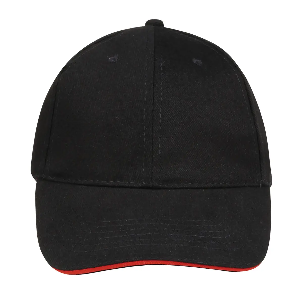 Gorra unisex SOL’S BUFFALO 88100 13 Gorra unisex SOL’S BUFFALO 88100 en Negro/Rojo, frontal sin persona.