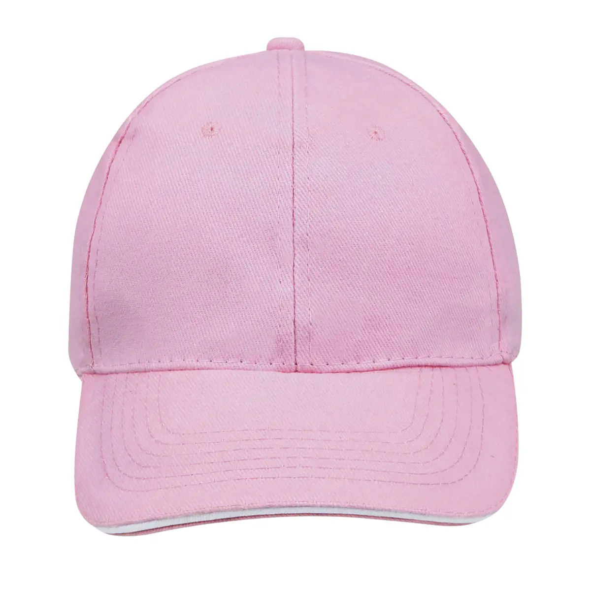 Gorra unisex SOL’S BUFFALO 88100 15 Gorra unisex SOL’S BUFFALO 88100 en Rosa/Blanco, frontal sin persona.