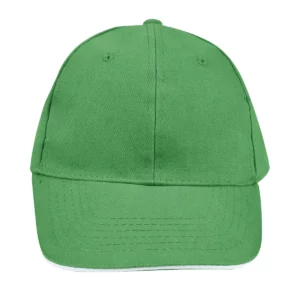 Gorra unisex SOL’S BUFFALO 88100 en Verde pradera/Blanco, frontal sin persona.