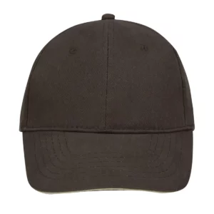 Gorra unisex SOL’S BUFFALO 88100 en Chocolate/Beige, frontal sin persona.
