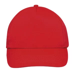 Gorra unisex SOL’S SUNNY 88110 en Rojo, frontal sin persona.