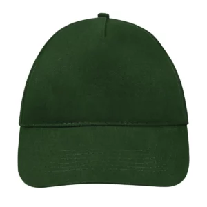Gorra unisex SOL’S SUNNY 88110 en Verde botella, frontal sin persona.