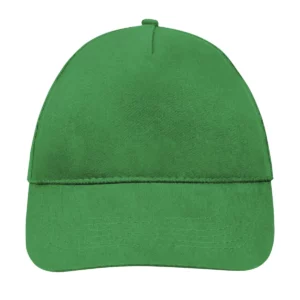Gorra unisex SOL’S SUNNY 88110 en Verde pradera, frontal sin persona.