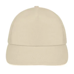 Gorra unisex SOL’S SUNNY 88110 en Beige/Blanco, frontal sin persona.