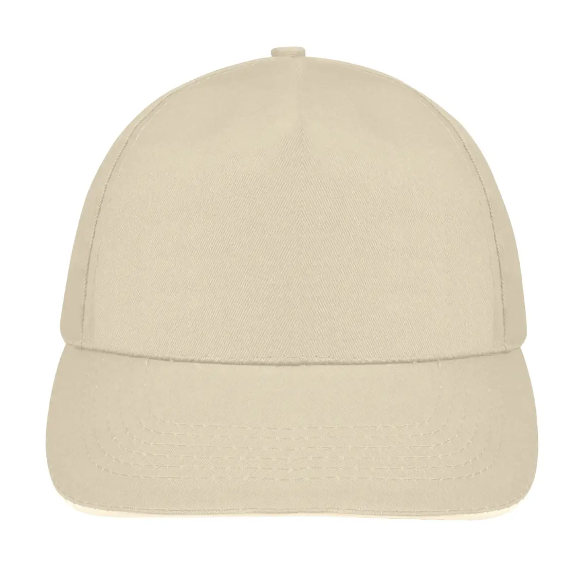 Gorra unisex SOL’S SUNNY 88110 4 Gorra unisex SOL’S SUNNY 88110 en Beige/Blanco, frontal sin persona.