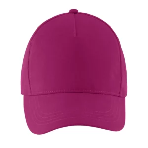 Gorra unisex SOL’S BUZZ 88119 en Fucsia, frontal sin persona.
