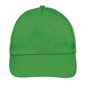 Gorra unisex SOL’S BUZZ 88119 en Verde pradera, frontal sin persona.