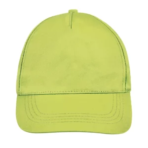 Gorra unisex SOL’S BUZZ 88119 en Verde manzana, frontal sin persona.