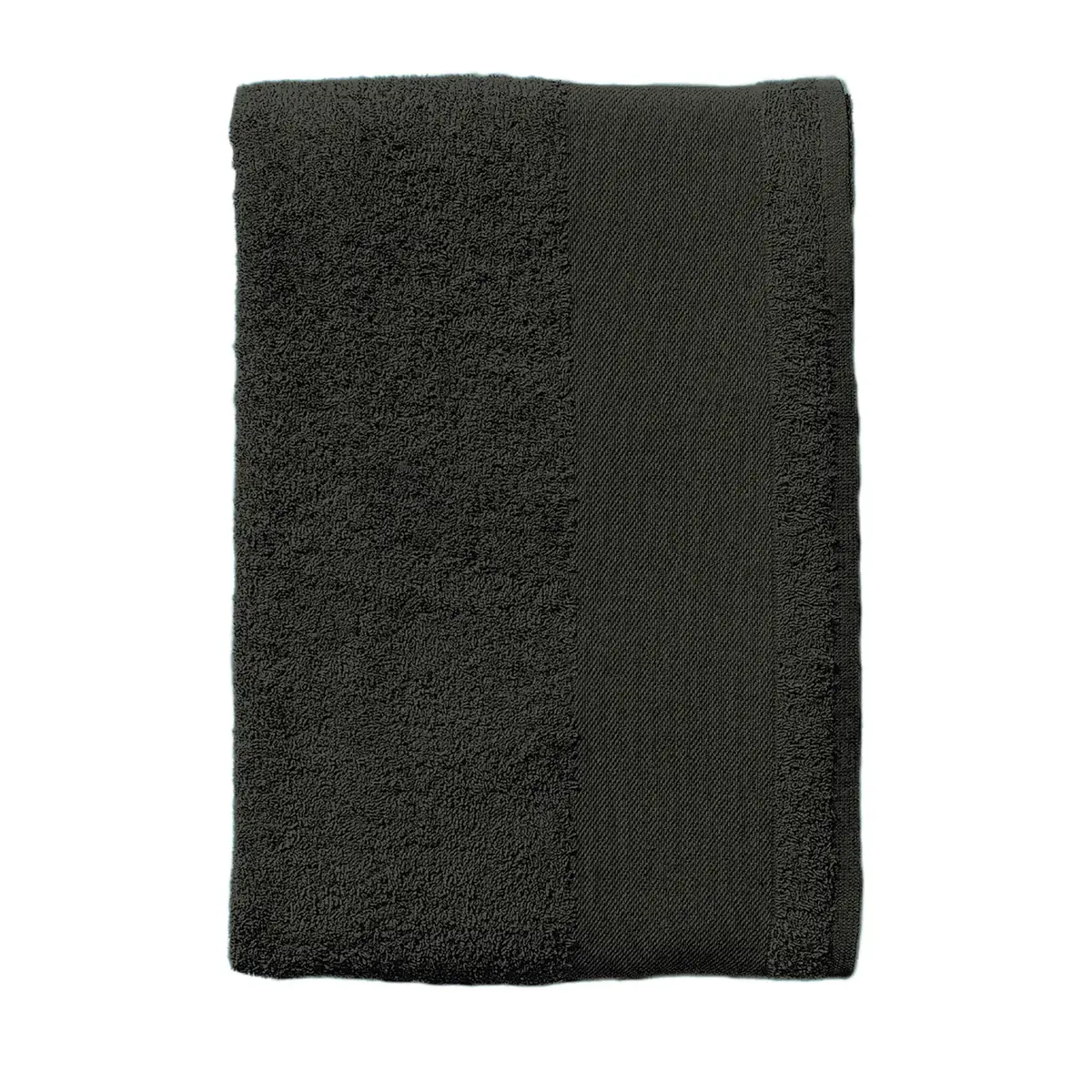 Toalla de mano SOL’S BAYSIDE 50 89007 3 Toalla de mano SOL’S BAYSIDE 50 89007 en Gris oscuro, vista frontal de la toalla doblada.