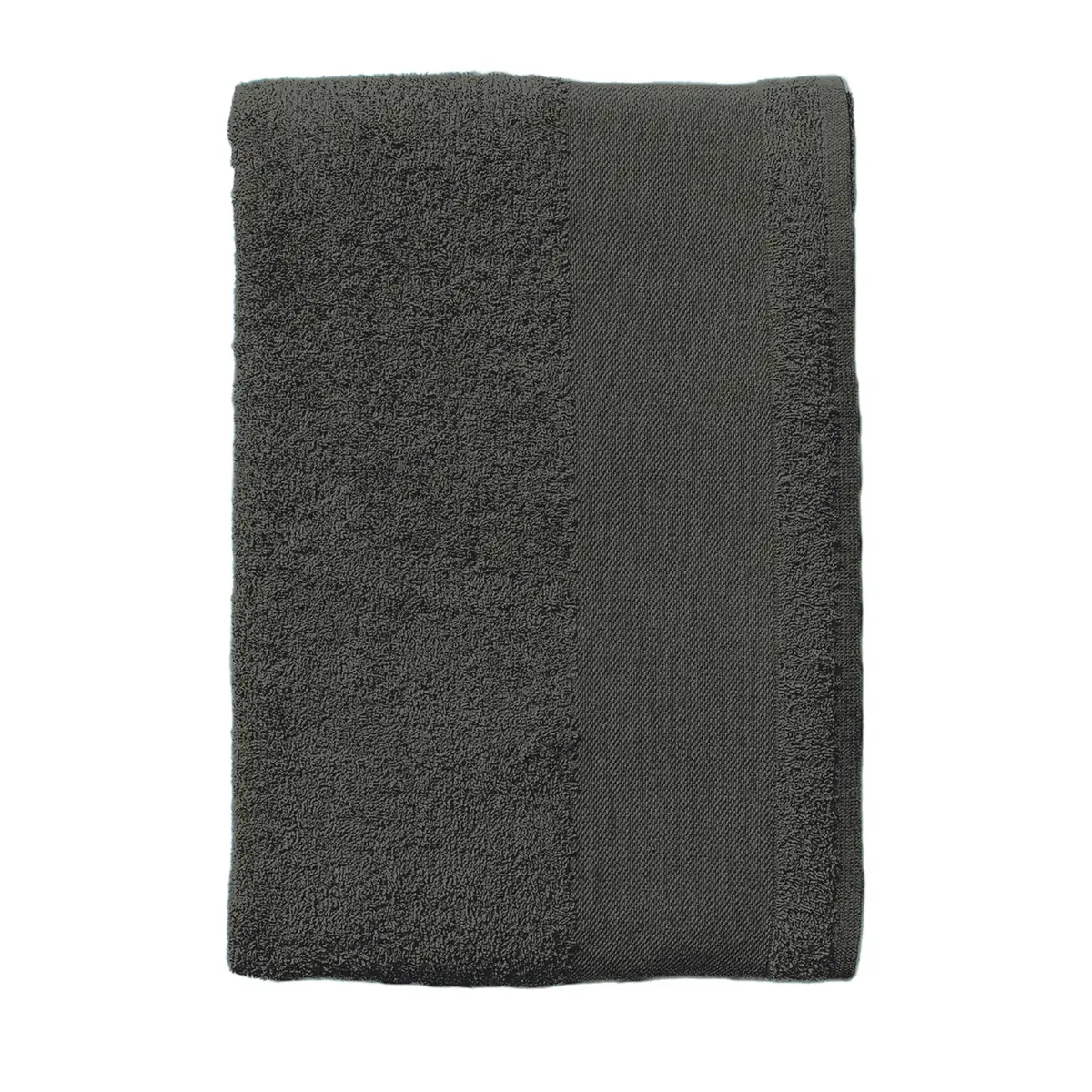 Toalla de baño SOL’S BAYSIDE 100 89009 3 Toalla de baño SOL’S BAYSIDE 100 89009 en Gris oscuro, vista frontal de la toalla doblada.