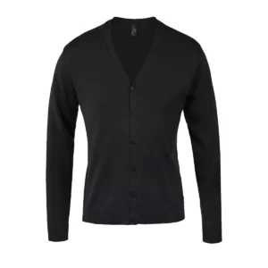 Rebeca cuello pico hombre SOL’S GOLDEN MEN 90011 en Negro, frontal sin persona.