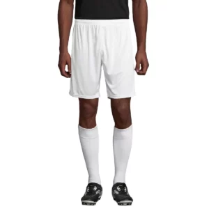 Pantalón corto hombre SOL’S SAN SIRO 2 01221 en Blanco, vista frontal con modelo.
