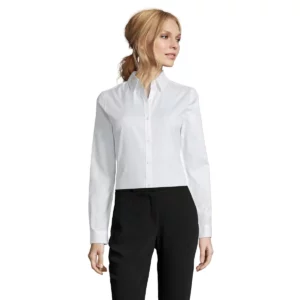 Camisa espiguilla mujer SOL’S BRODY WOMEN 02103, vista con modelo.