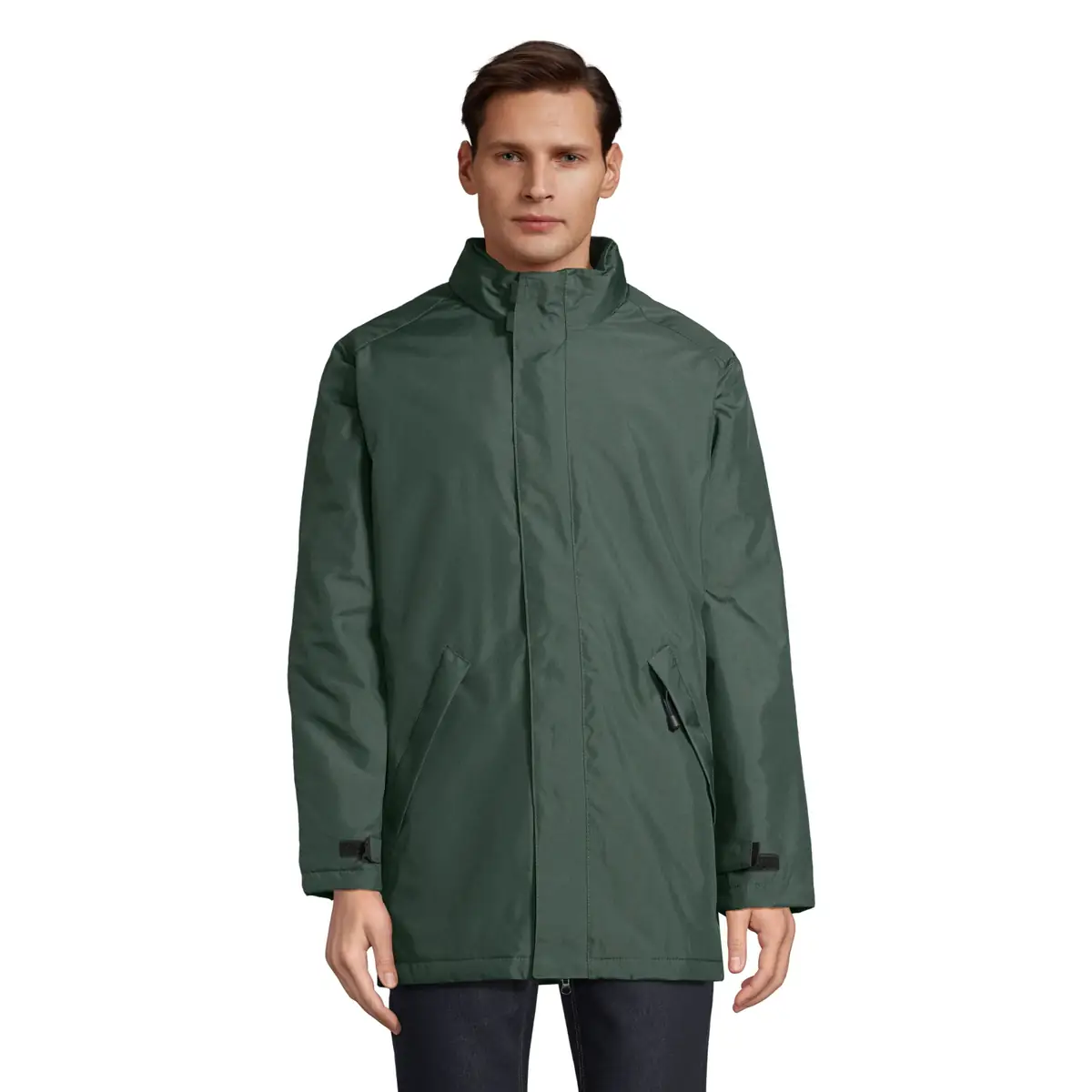 Chaqueta acolchada unisex SOL’S ROBYN 02109 16 Chaqueta acolchada unisex SOL’S ROBYN 02109 en Verde bosque, frontal con modelo.
