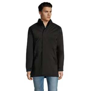 Chaqueta acolchada unisex SOL’S ROBYN 02109 en Negro, frontal con modelo.