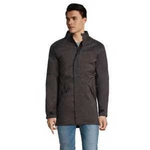 Chaqueta acolchada unisex SOL’S ROBYN 02109 en Antracita, frontal con modelo.