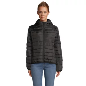 Chaqueta mujer SOL’S STREAM HOODED WOMEN 04445, vista con modelo.