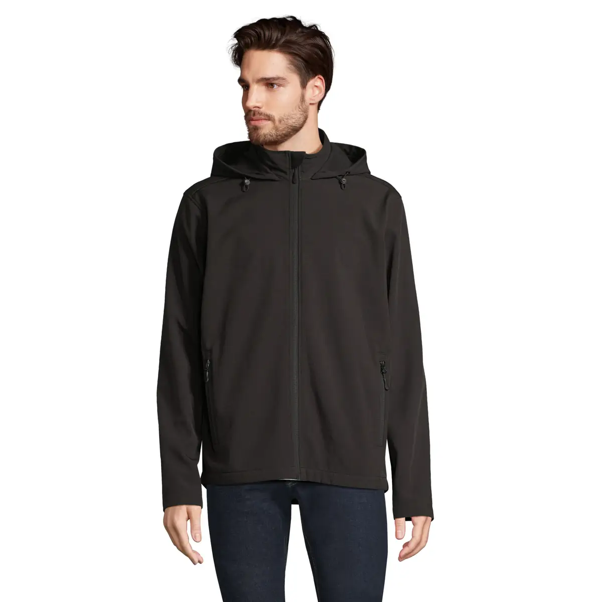 Chaqueta softshell hombre SOL’S RACE HOODED MEN 04447 2 Chaqueta softshell hombre SOL’S RACE HOODED MEN 04447, vista con modelo.