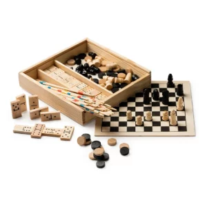 Set de cuatro juegos Stamina Galvy 1014, crudo, vista del set abierto con los cuatro juegos