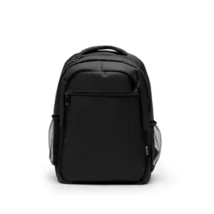 Mochila de nylon reciclado Stamina Rubix 1015, negro, vista frontal de la mochila