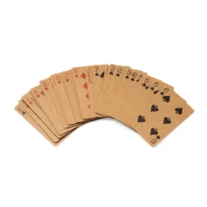 Baraja francesa Stamina Naipe 1028, crudo, vista de las cartas desplegadas